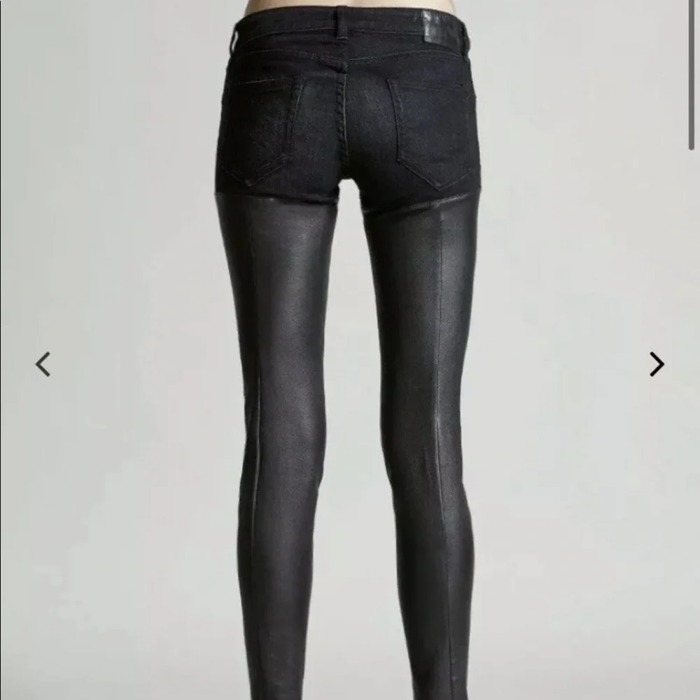 R13 Black Leather Chaps JEANS SIZE 24 $845. - Picture 5 of 12